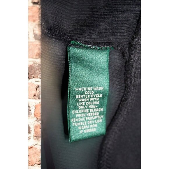 Lauren Ralph Lauren Active Ribbed Quarter-Zip Pullover - Black - Size L - Picture 14 of 16